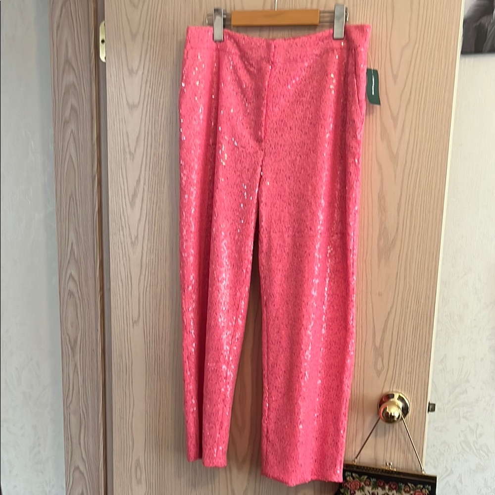 Pink  Pants with Shimmer Sequins